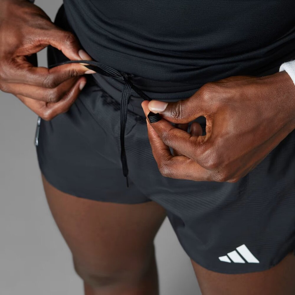 NEW adidas Men NYC Running Black Short Athletic Shorts Reflective - Picture 6 of 8